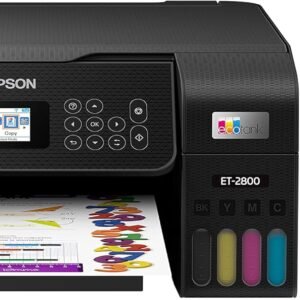 Epson EcoTank ET-2800 Wireless Color All-in-One Cartridge-Free Supertank Printer with Scan and Copy, The Ideal Basic Home Printer - Black, Medium