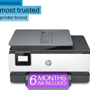 HP OfficeJet 8015e Wireless Color All-in-One Printer, 6 months of Instant Ink included